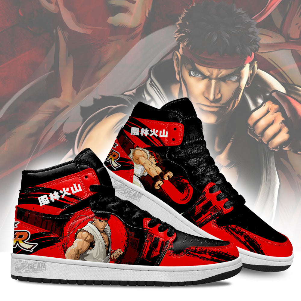 Ideafootwear Ryu Gameboy AJ1 High Sneakers Shoes For Men And Women 1