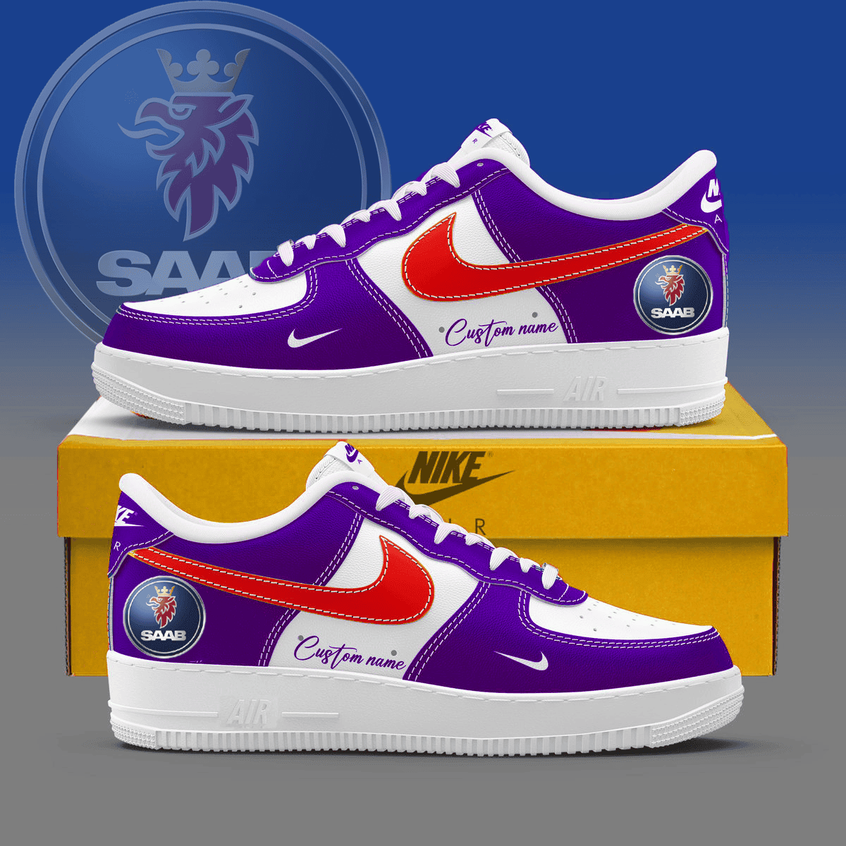 Ideafootwear Saab AB Air Low-Top Sneakers Shoes For Men And Women 4