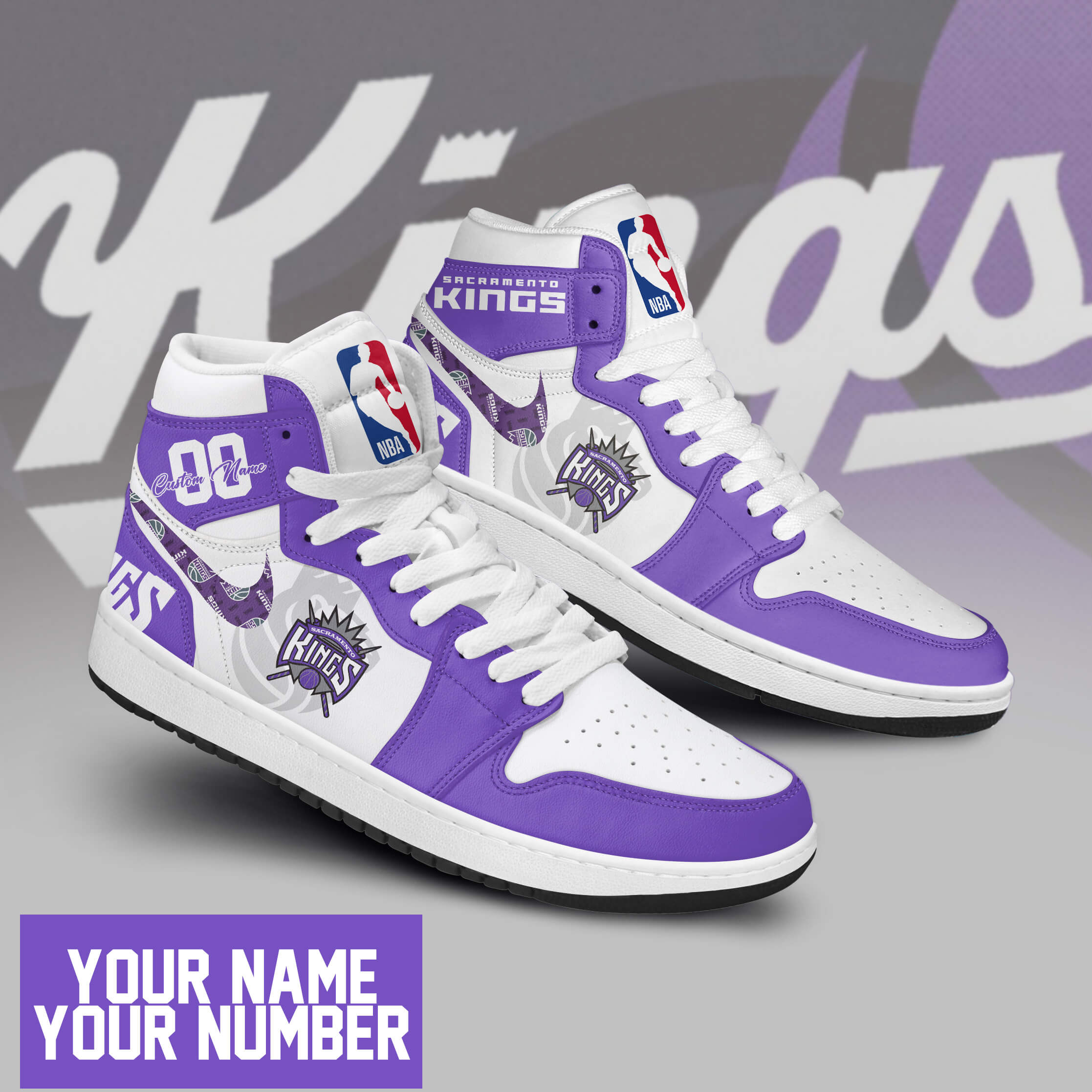 Ideafootwear Sacramento Kings AJ1 High Sneakers Shoes For Men And Women 1