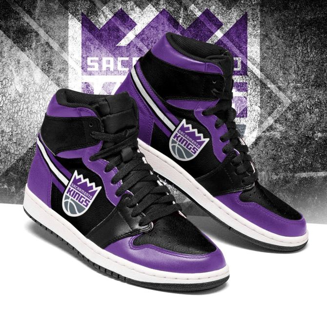 Ideafootwear Sacramento Kings NBA AJ1 High Sneakers Shoes For Men And Women 8