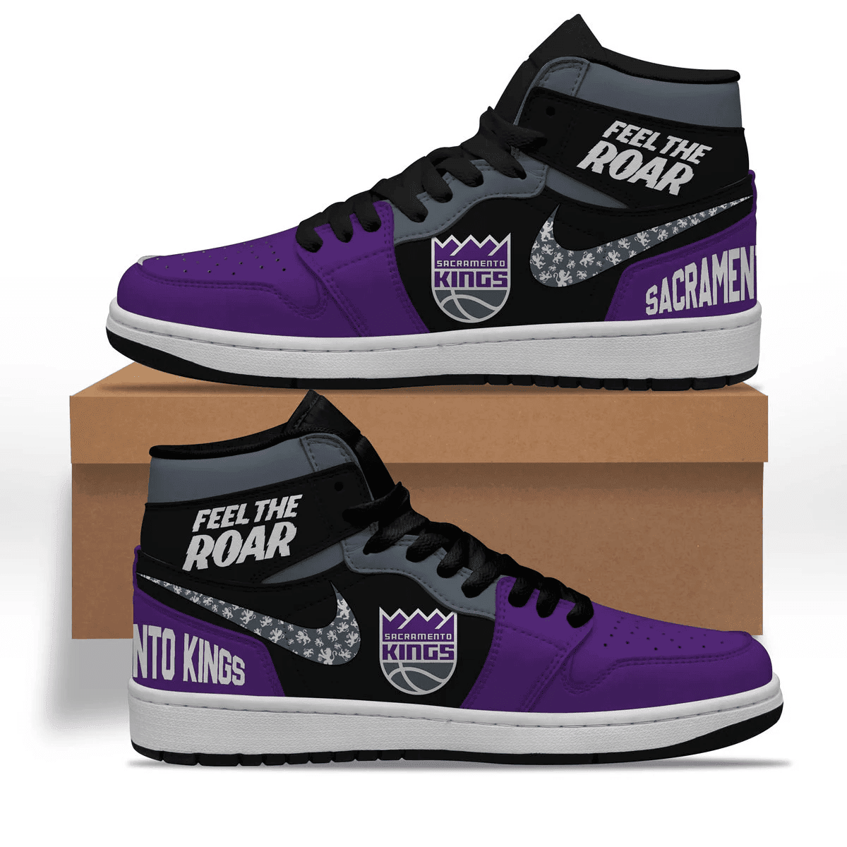 Ideafootwear Sacramento Kings AJ1 High Sneakers Shoes For Men And Women 6