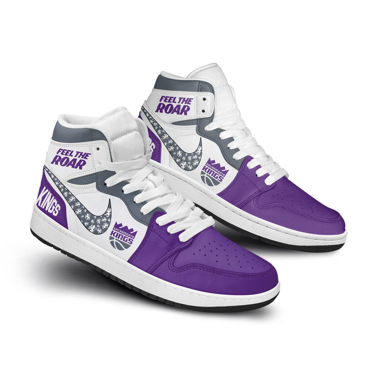 Ideafootwear Sacramento Kings AJ1 High Sneakers Shoes For Men And Women 7