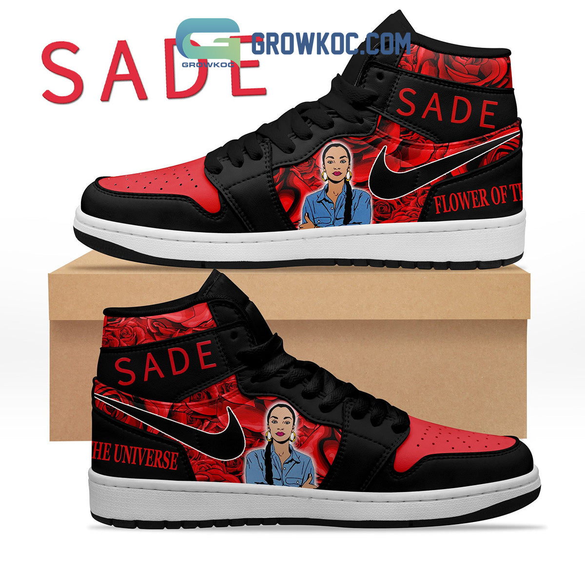 Ideafootwear Sade Flower Of The Universe AJ1 High Sneakers Shoes For Men And Women 1