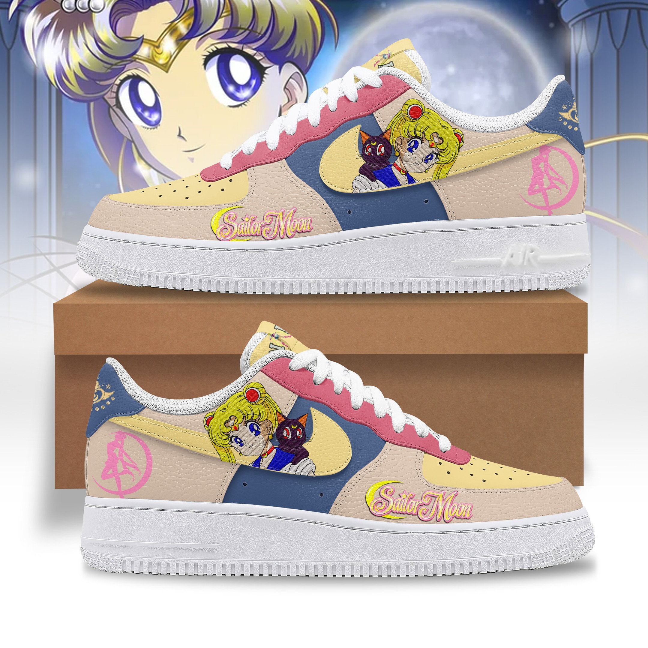 Ideafootwear Sailor Moon Air Low-Top Sneakers Shoes For Men And Women 1