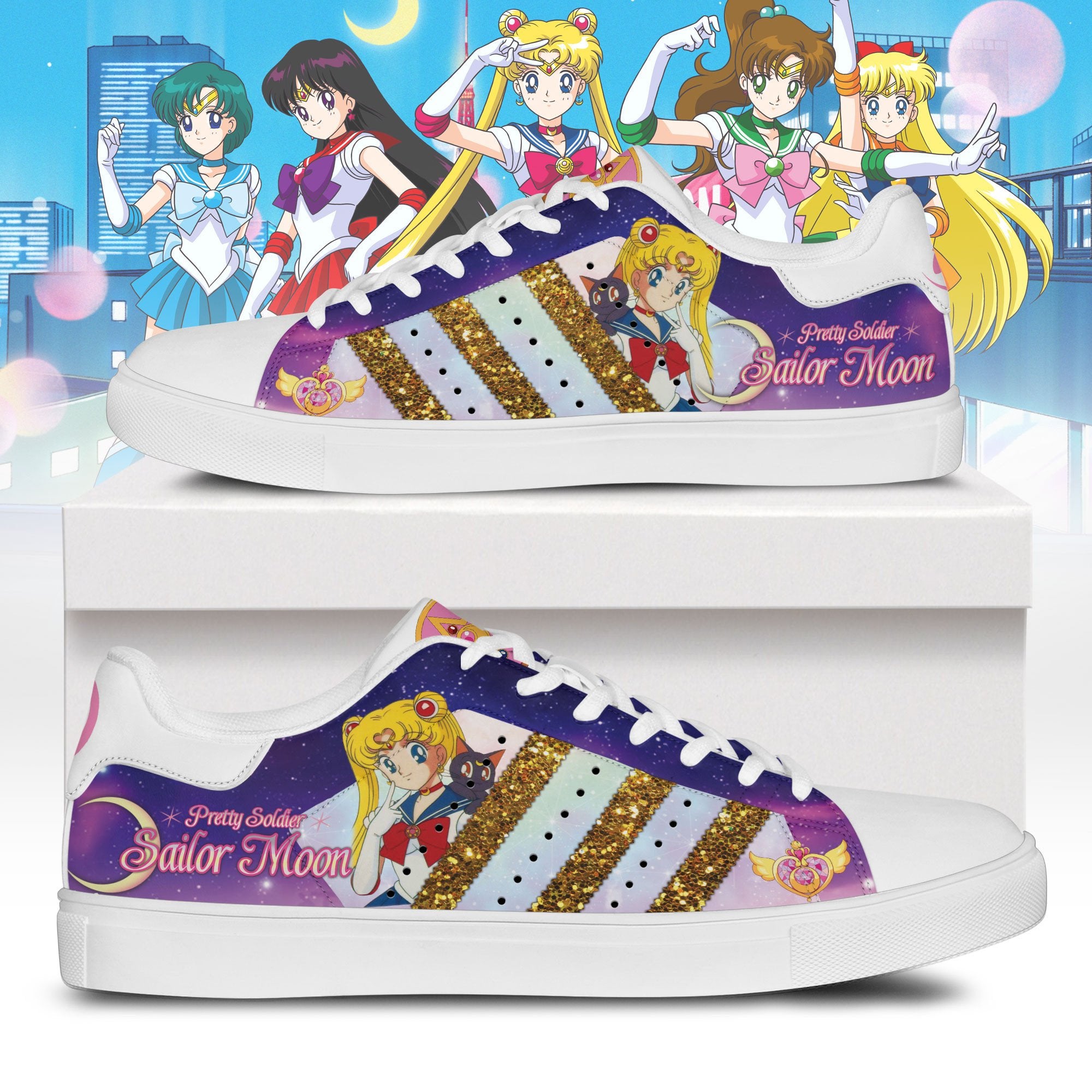 Ideafootwear Sailor Moon Skate Stan Shoes Sneakes For Men And Women 1