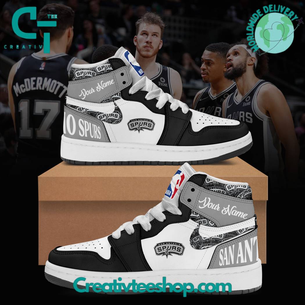 Ideafootwear San Antonio Spurs AJ1 High Sneakers Shoes For Men And Women 1