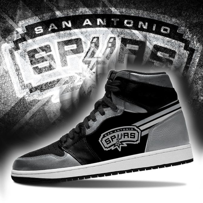 Ideafootwear San Antonio Spurs NBA AJ1 High Sneakers Shoes For Men And Women 8