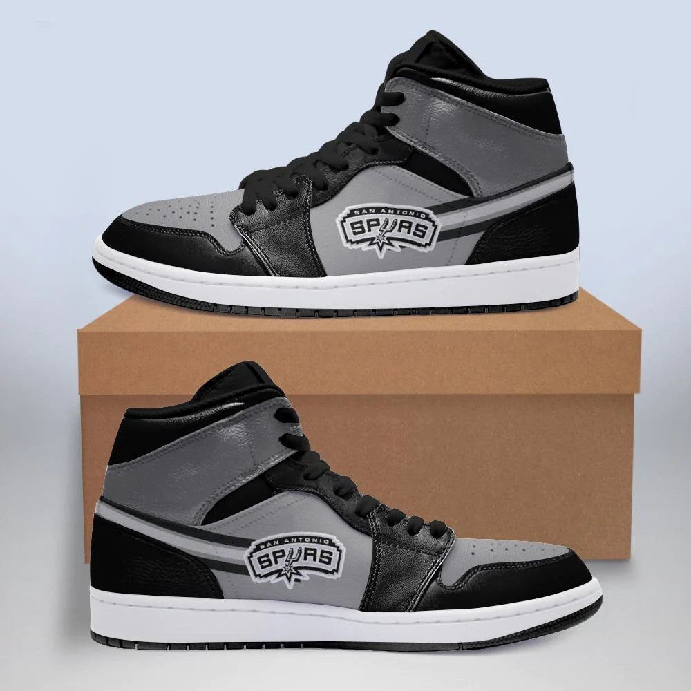 Ideafootwear San Antonio Spurs NBA AJ1 High Sneakers Shoes For Men And Women 4