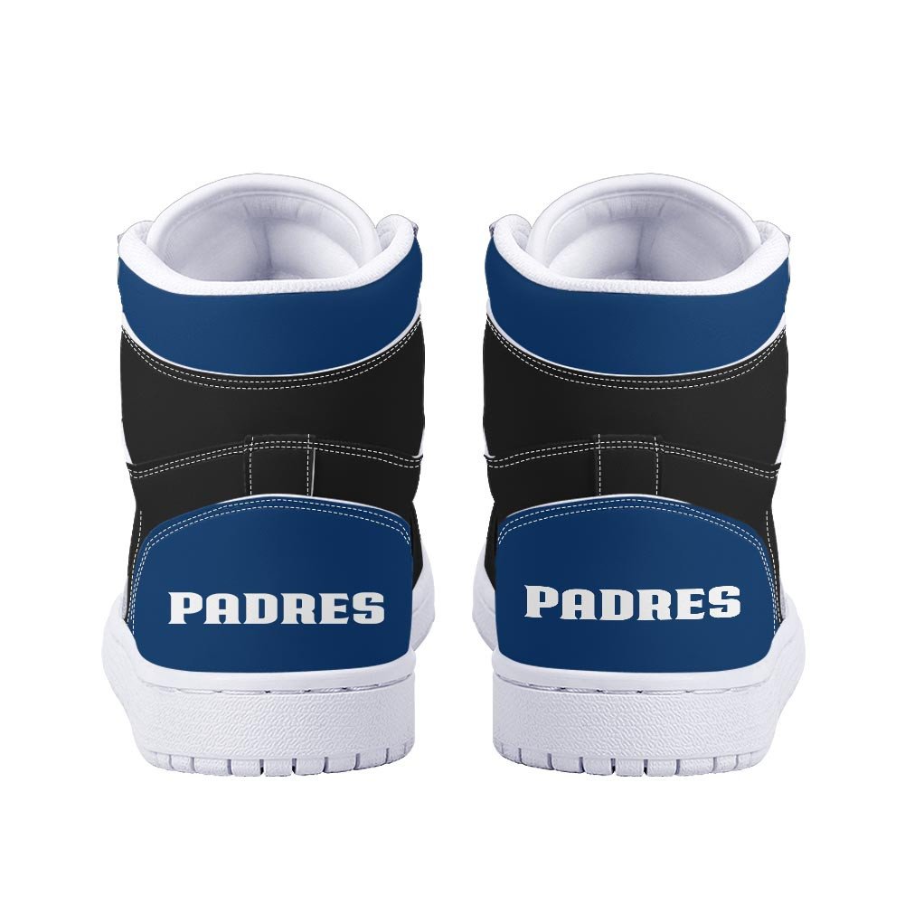 Ideafootwear San Diego Padres AJ1 High Sneakers Shoes For Men And Women 4