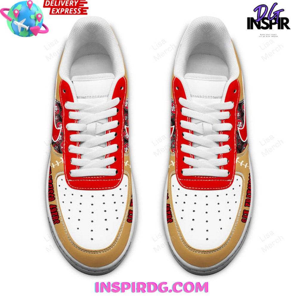 Ideafootwear San Francisco 49ers Air Low-Top Sneakers Shoes For Men And Women 9