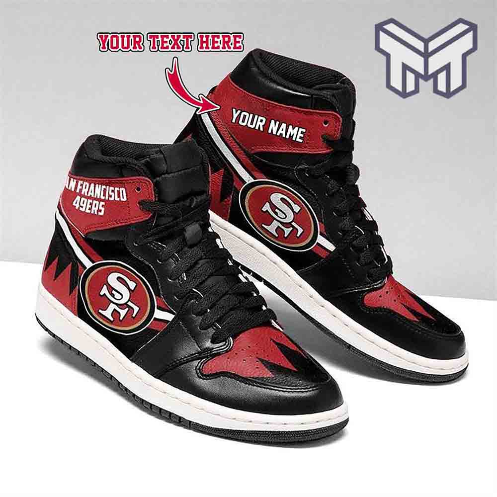 Ideafootwear San Francisco 49ers AJ1 High Sneakers Shoes For Men And Women 5
