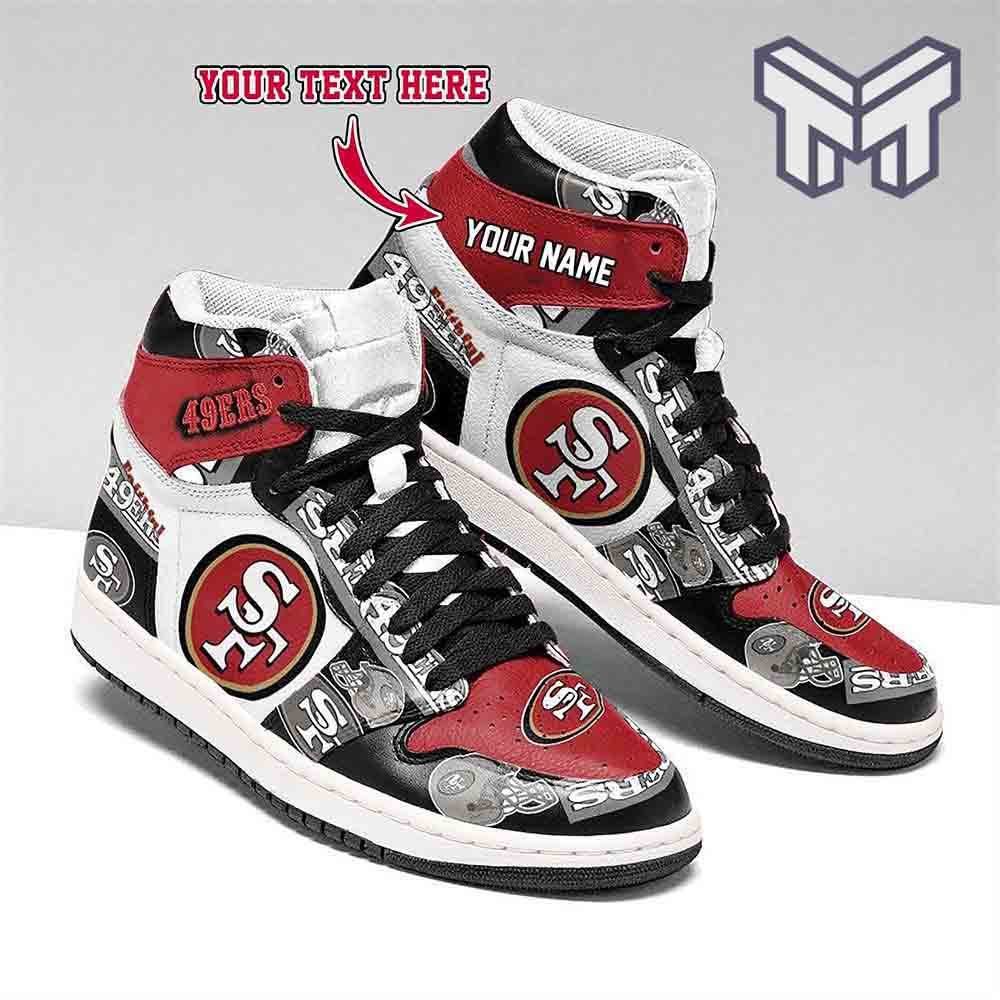 Ideafootwear San Francisco 49ers AJ1 High Sneakers Shoes For Men And Women 4