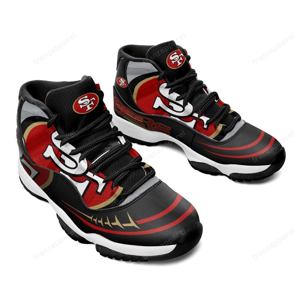 Ideafootwear San Francisco 49ers AJ13 Sneakers Shoes For Men And Women 24