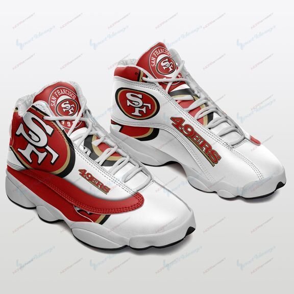 Ideafootwear San Francisco 49ers AJ13 Sneakers Shoes For Men And Women 54