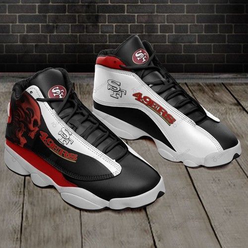 Ideafootwear San Francisco 49ers AJ13 Sneakers Shoes For Men And Women 59