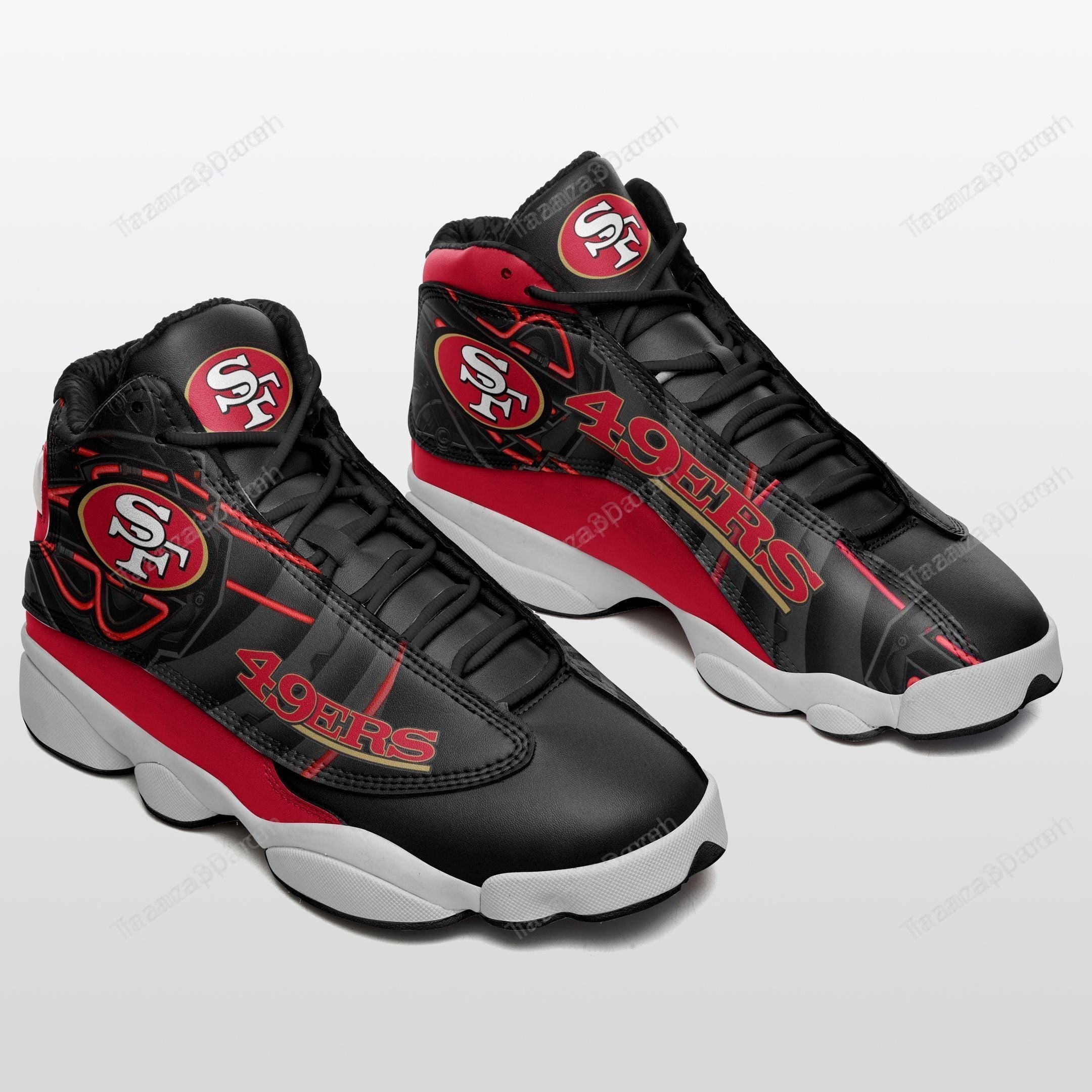 Ideafootwear San Francisco 49ers AJ13 Sneakers Shoes For Men And Women 56