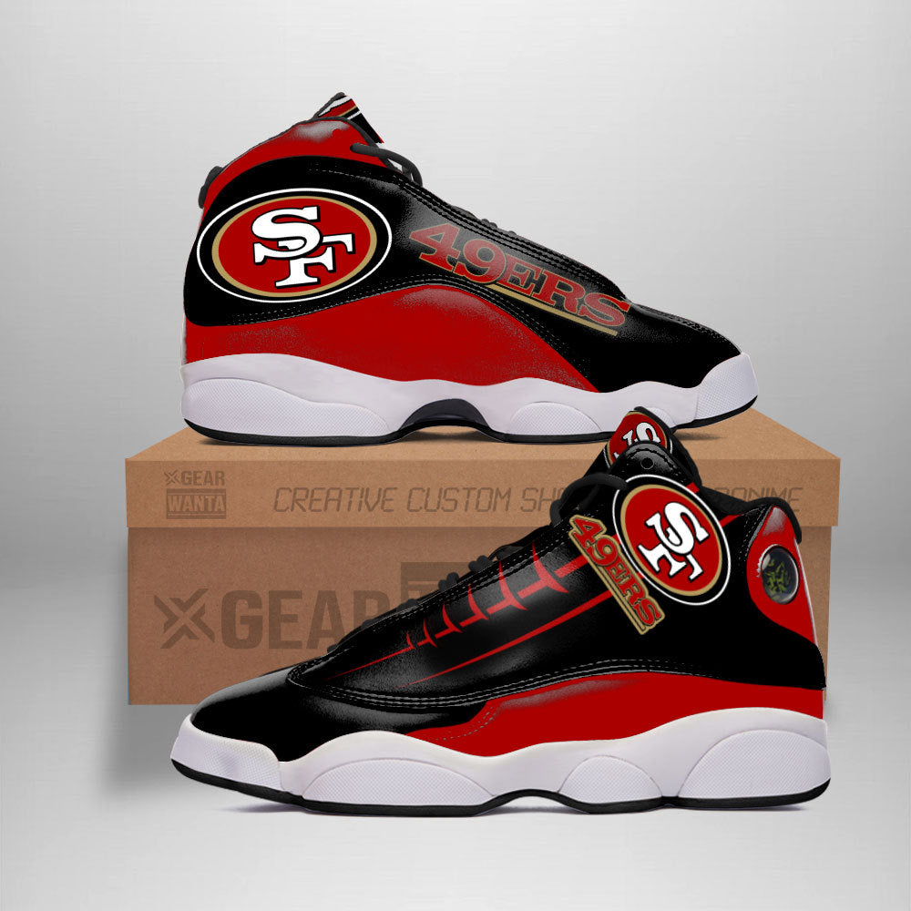 Ideafootwear San Francisco 49ers AJ13 Sneakers Shoes For Men And Women 29