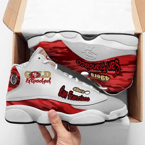 Ideafootwear San Francisco 49ers AJ13 Sneakers Shoes For Men And Women 21