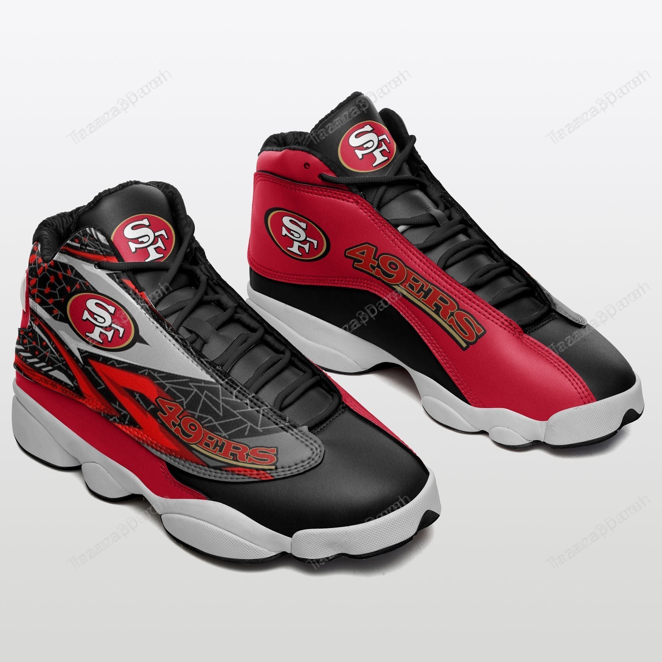 Ideafootwear San Francisco 49ers AJ13 Sneakers Shoes For Men And Women 58