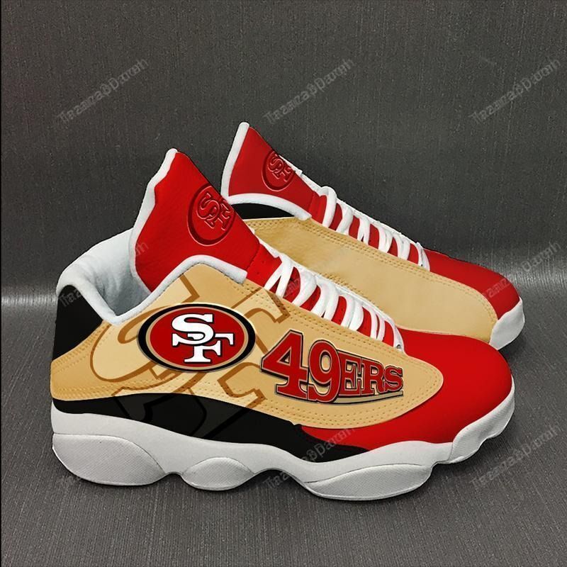 Ideafootwear San Francisco 49ers AJ13 Sneakers Shoes For Men And Women 47