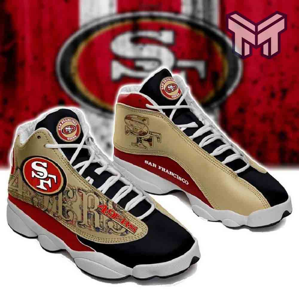Ideafootwear San Francisco 49ers AJ13 Sneakers Shoes For Men And Women 19