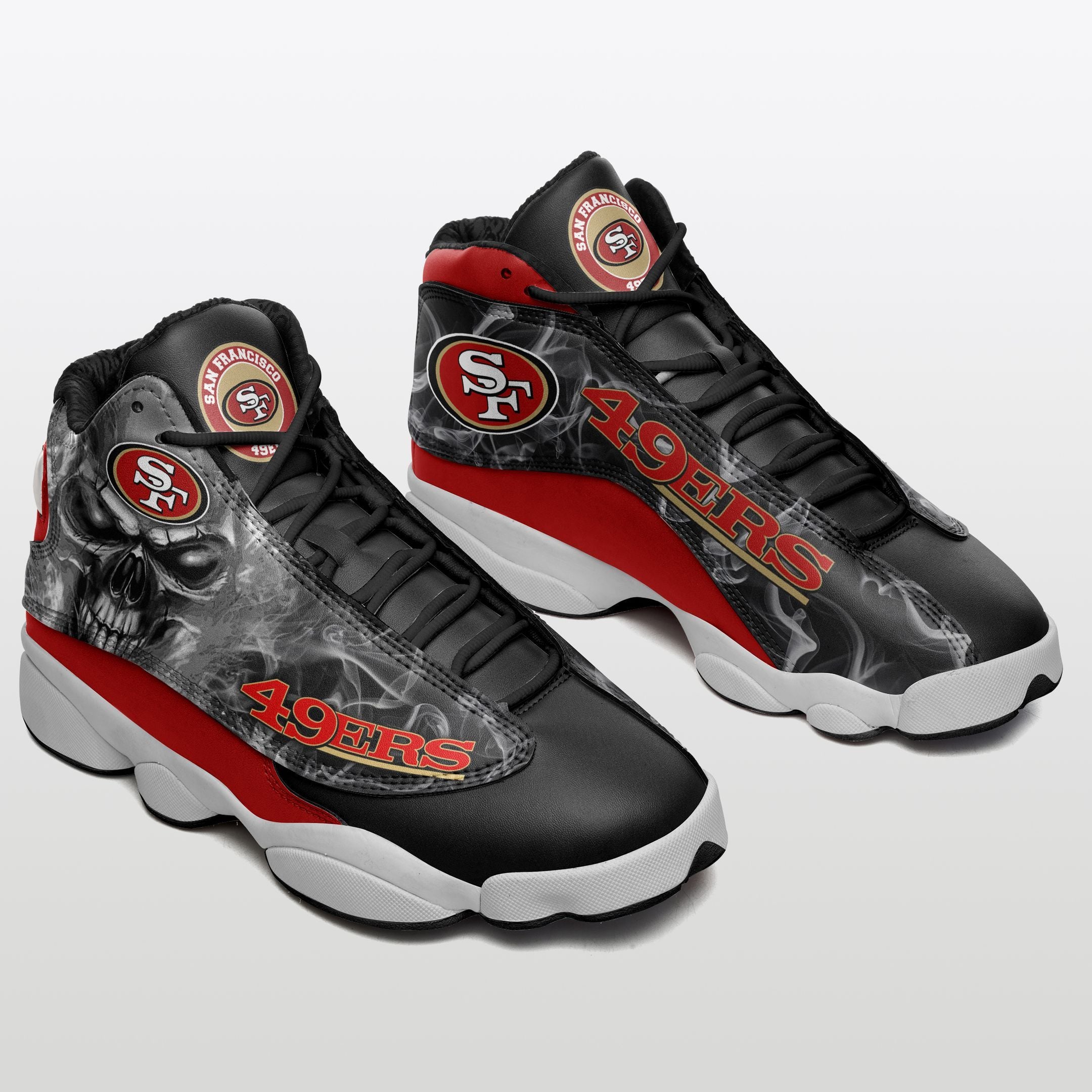 Ideafootwear San Francisco 49ers AJ13 Sneakers Shoes For Men And Women 43