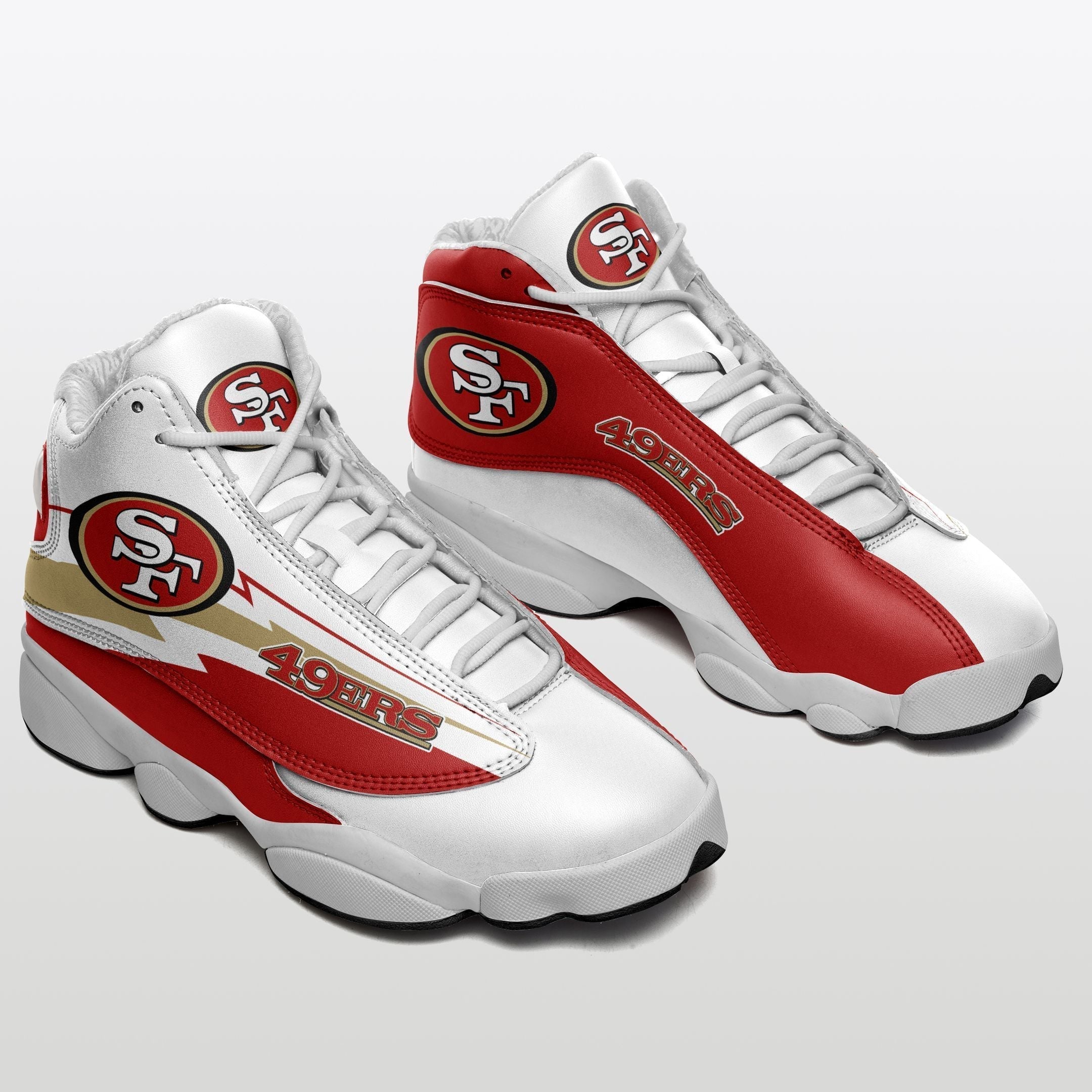 Ideafootwear San Francisco 49ers AJ13 Sneakers Shoes For Men And Women 41