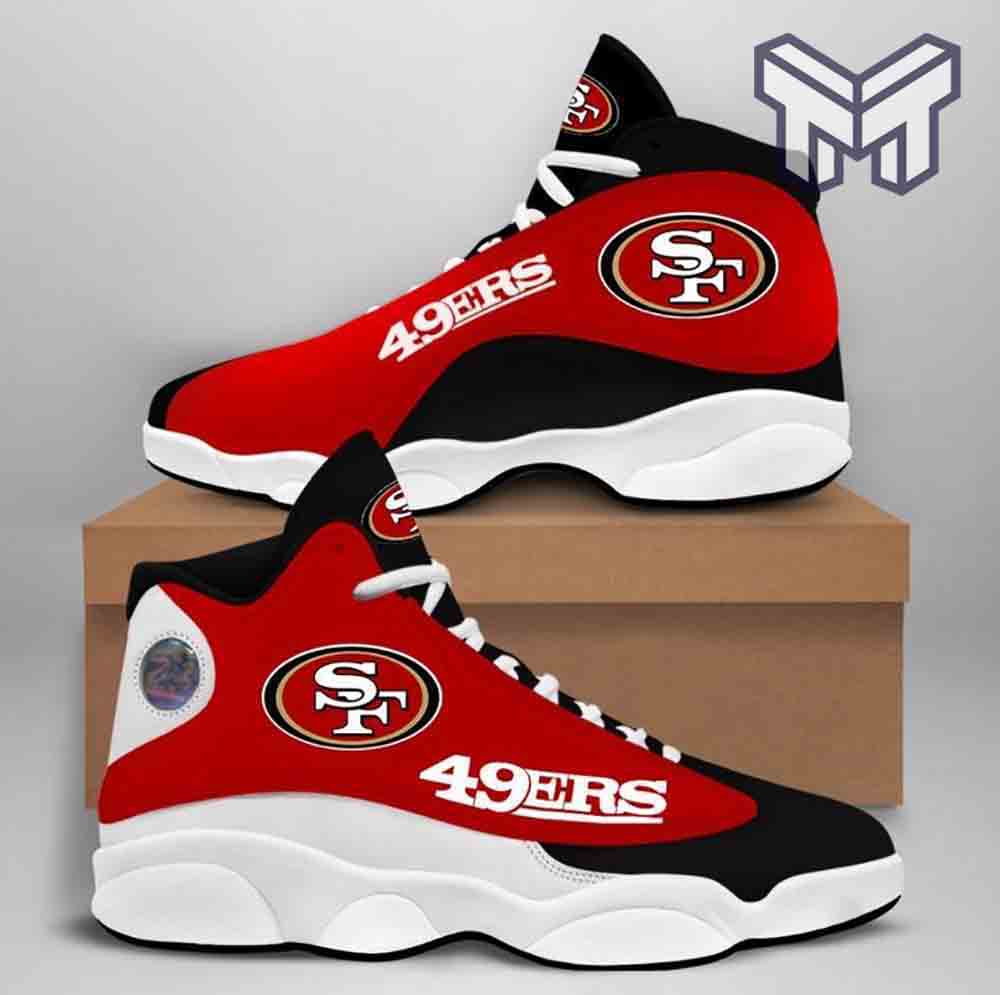 Ideafootwear San Francisco 49ers AJ13 Sneakers Shoes For Men And Women 14
