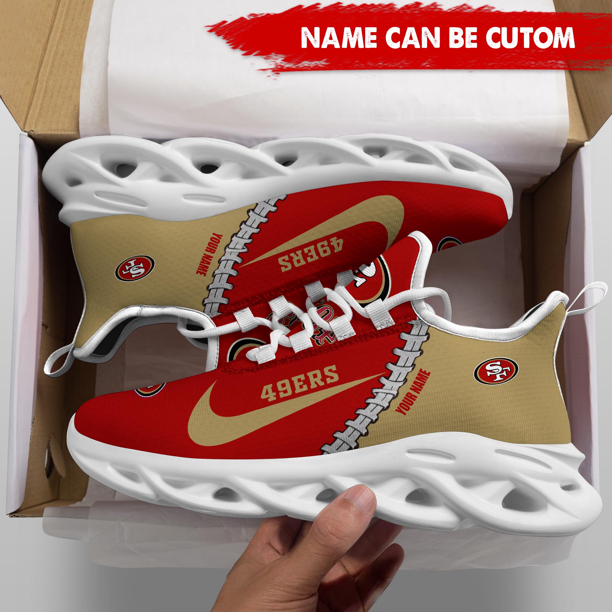 Ideafootwear San Francisco 49ers Max Soul Shoes Sneakers For Men And Women 119