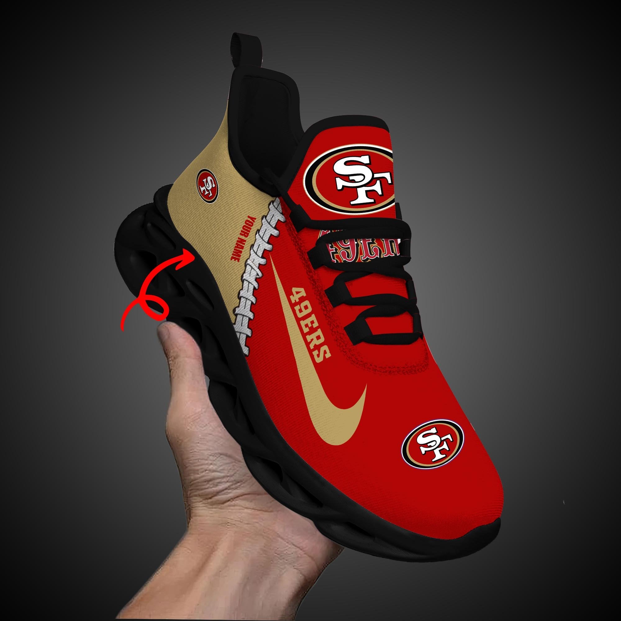 Ideafootwear San Francisco 49ers Max Soul Shoes Sneakers For Men And Women 119