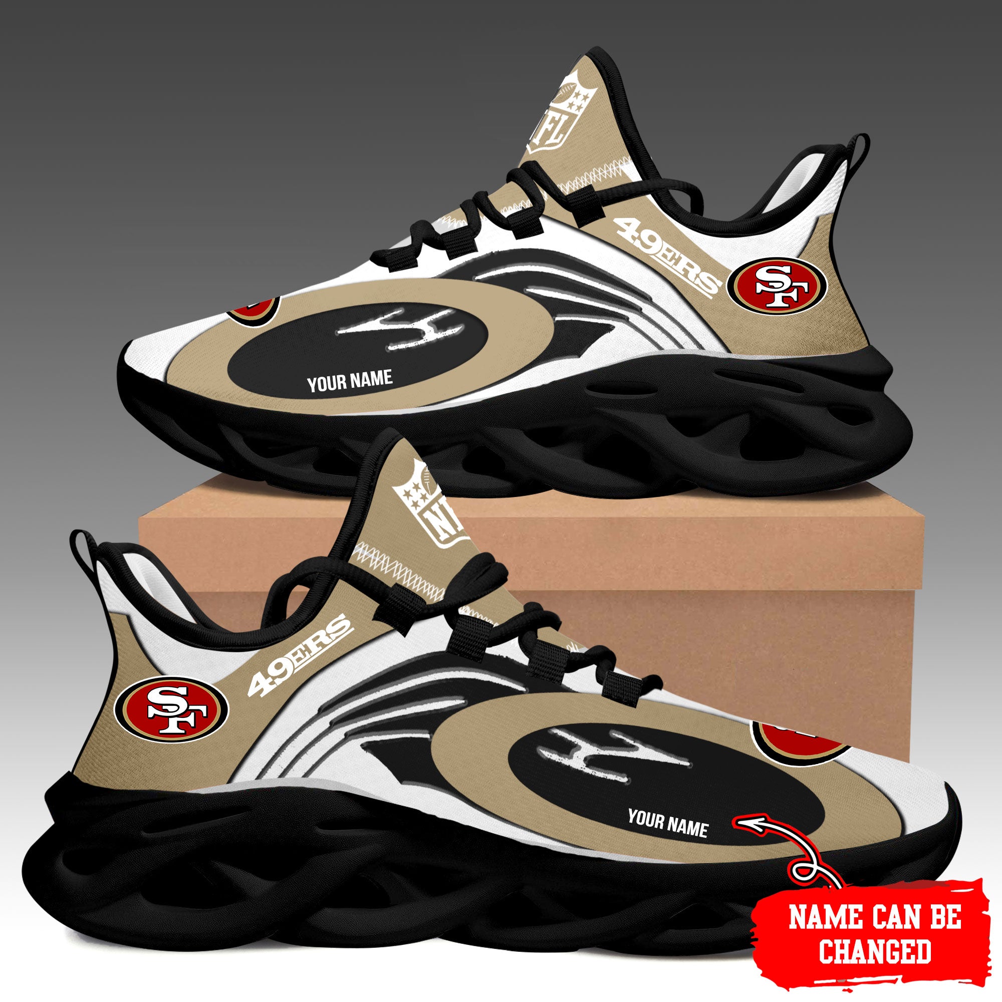Ideafootwear San Francisco 49ers Max Soul Shoes Sneakers For Men And Women 113