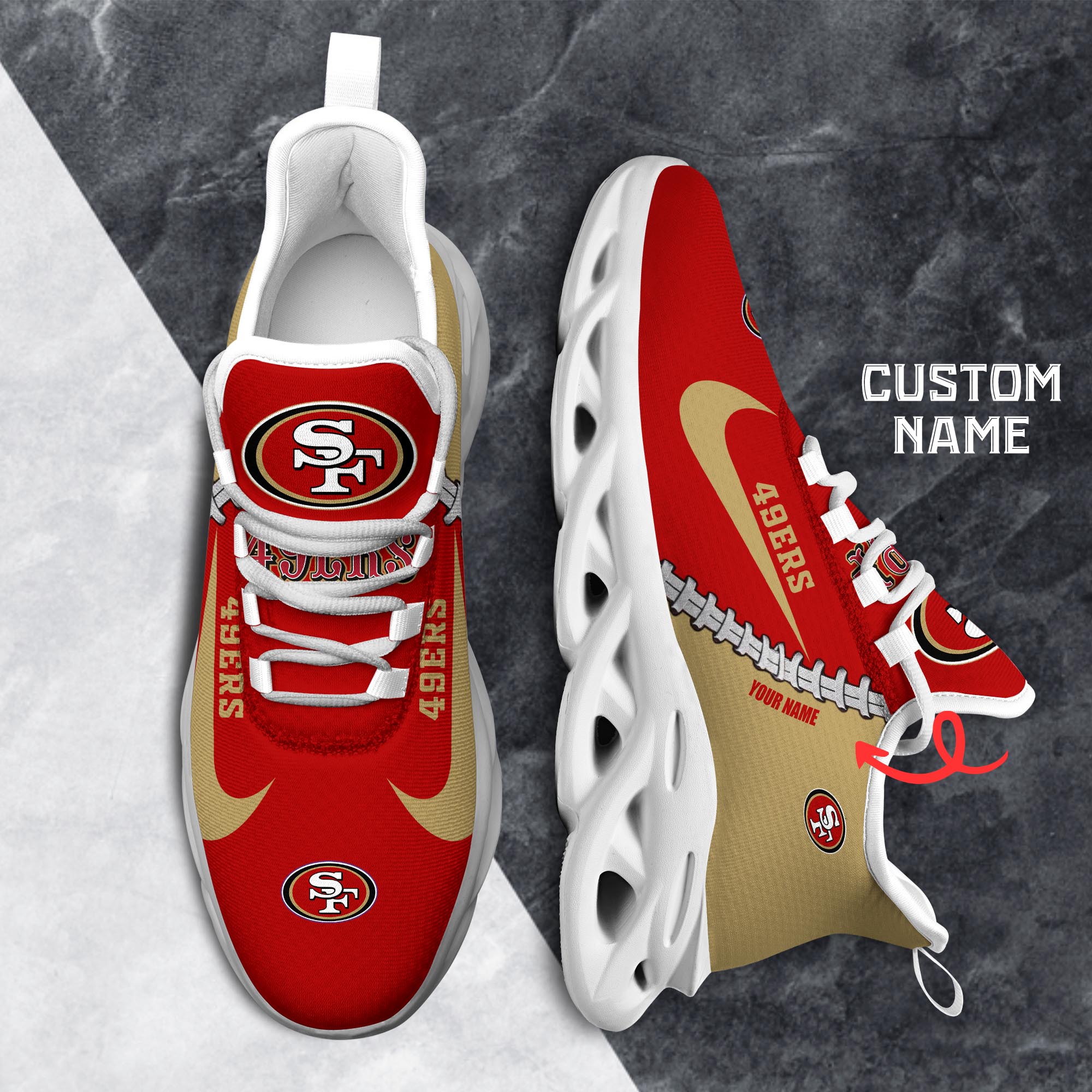 Ideafootwear San Francisco 49ers Max Soul Shoes Sneakers For Men And Women 119