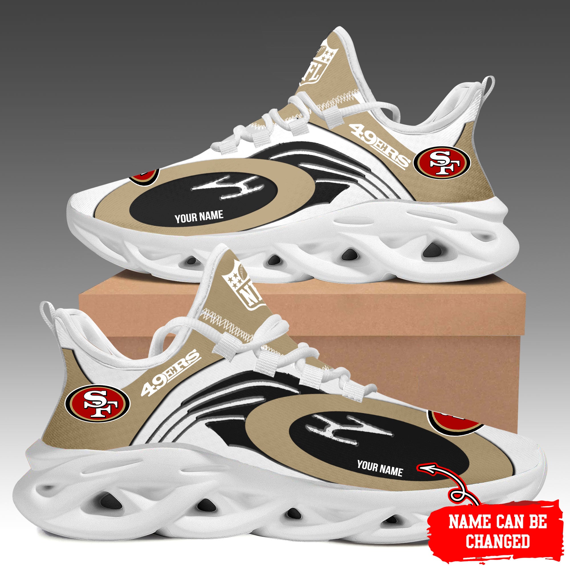 Ideafootwear San Francisco 49ers Max Soul Shoes Sneakers For Men And Women 113