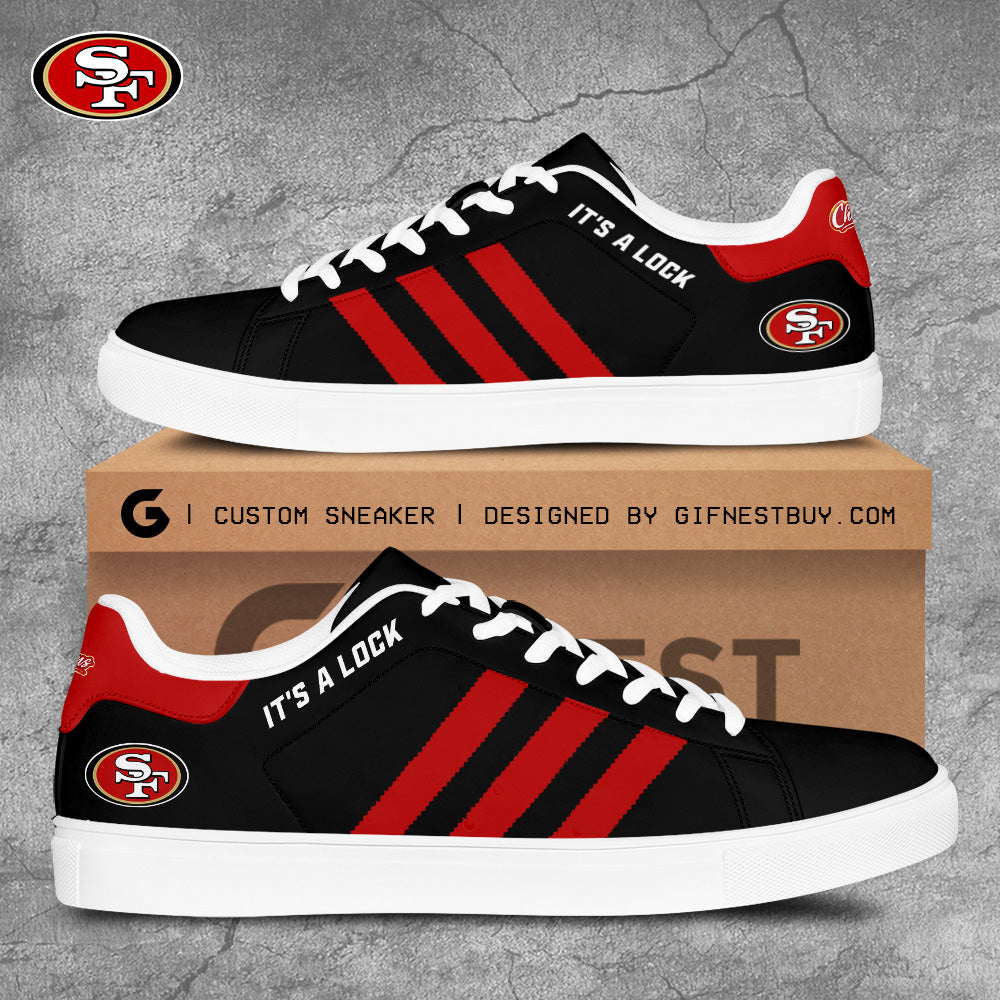 Ideafootwear San Francisco 49ers Skate Stan Shoes Sneakes For Men And Women 1