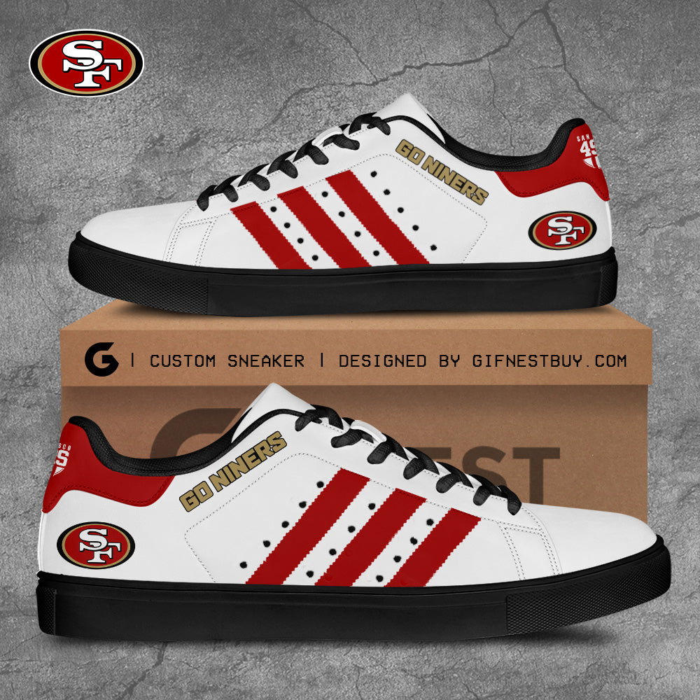 Ideafootwear San Francisco 49ers Skate Stan Shoes Sneakes For Men And Women 2