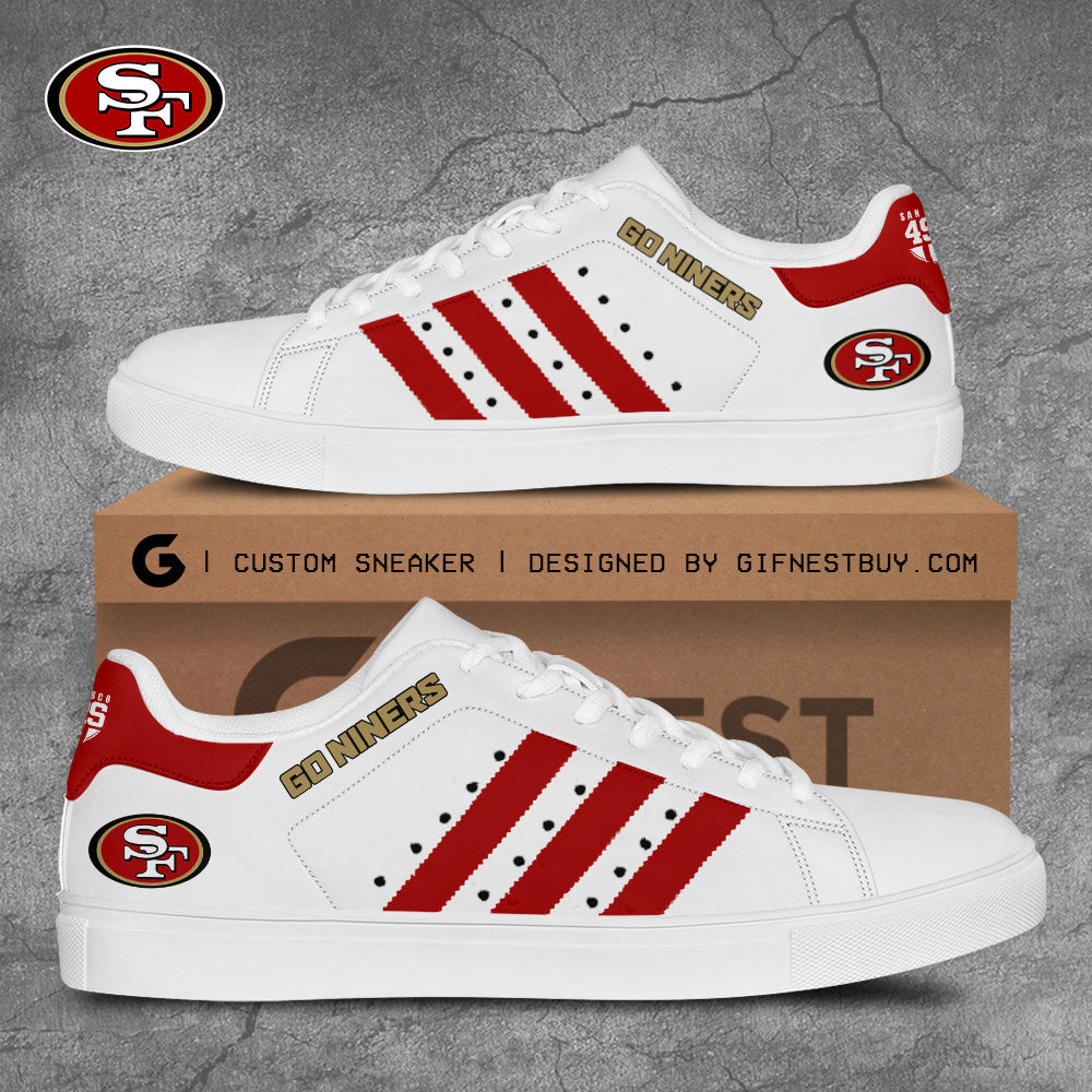 Ideafootwear San Francisco 49ers Skate Stan Shoes Sneakes For Men And Women 2
