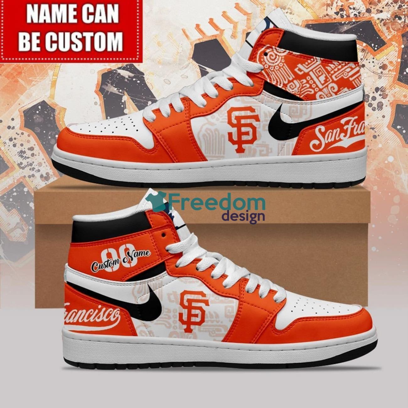 Ideafootwear San Francisco Giants AJ1 High Sneakers Shoes For Men And Women 1