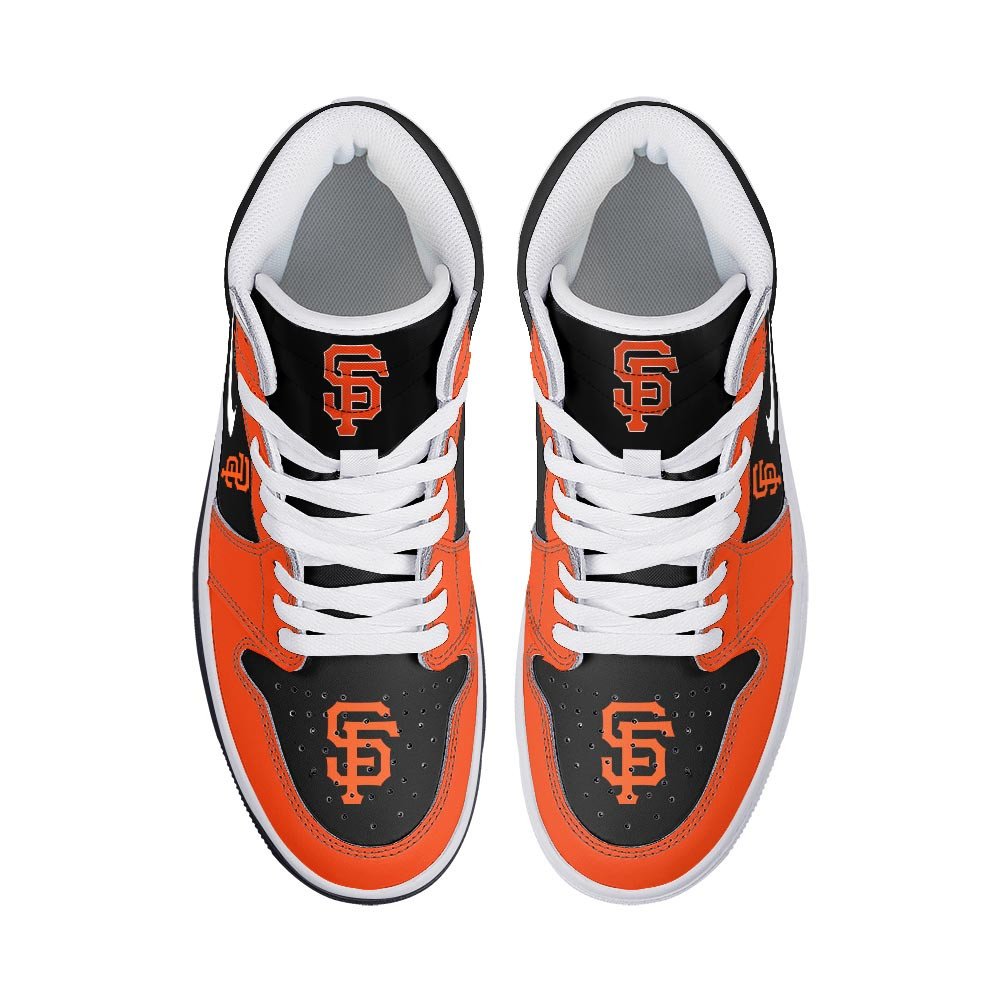 Ideafootwear San Francisco Giants AJ1 High Sneakers Shoes For Men And Women 3