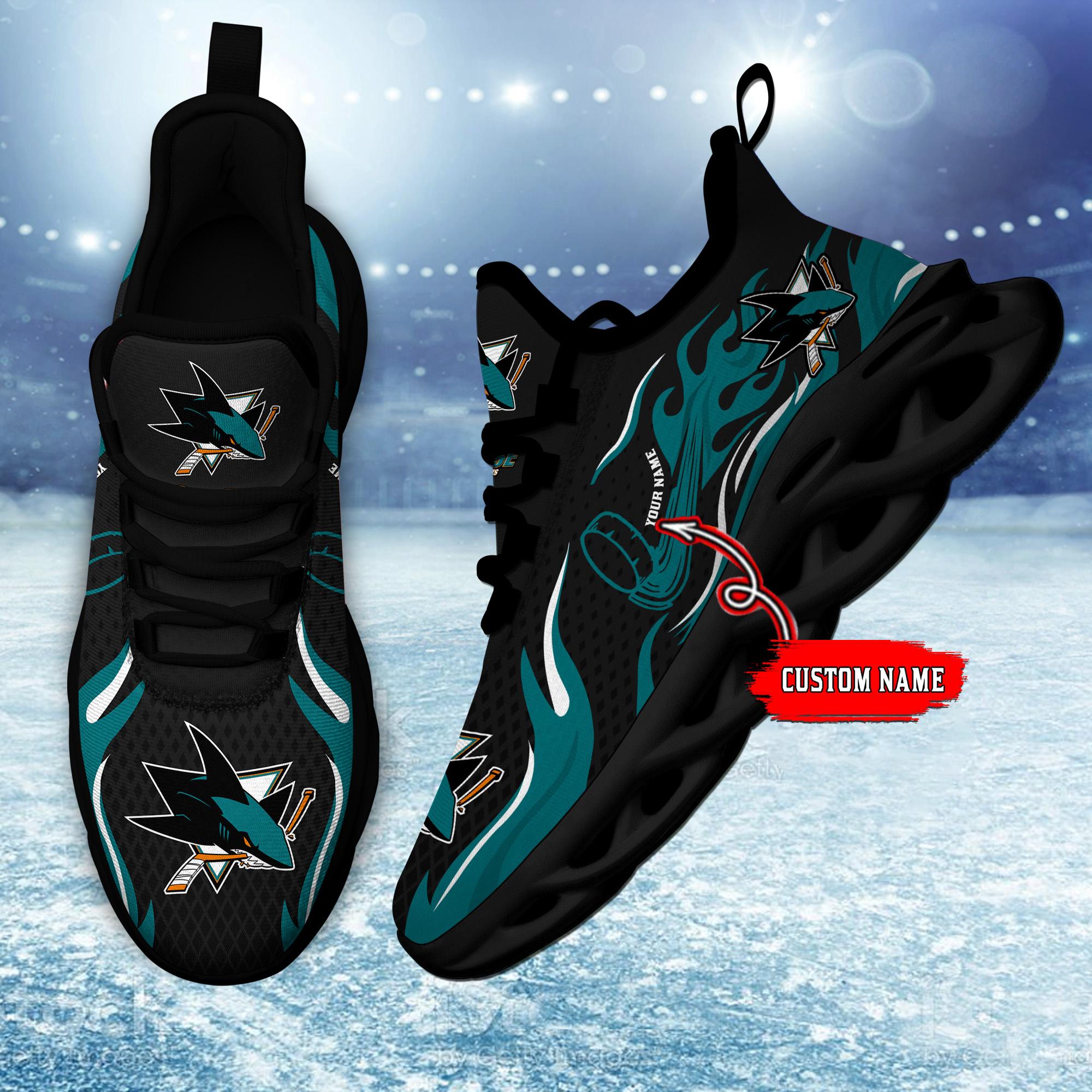 Ideafootwear San Jose Sharks Max Soul Shoes Sneakers For Men And Women 3