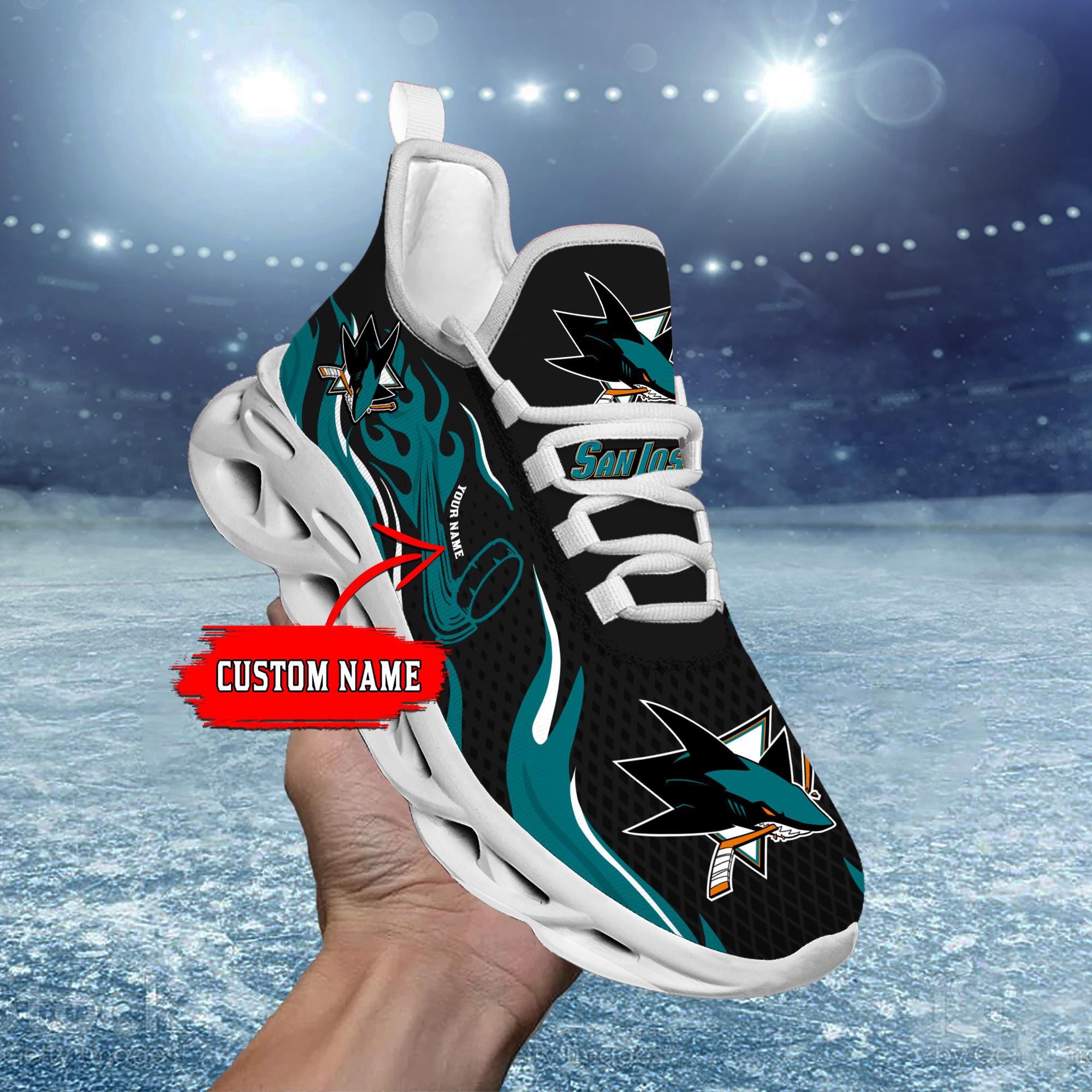 Ideafootwear San Jose Sharks Max Soul Shoes Sneakers For Men And Women 3