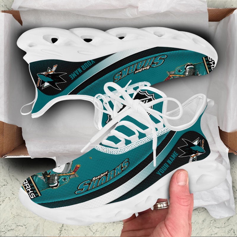 Ideafootwear San Jose Sharks Max Soul Shoes Sneakers For Men And Women 2