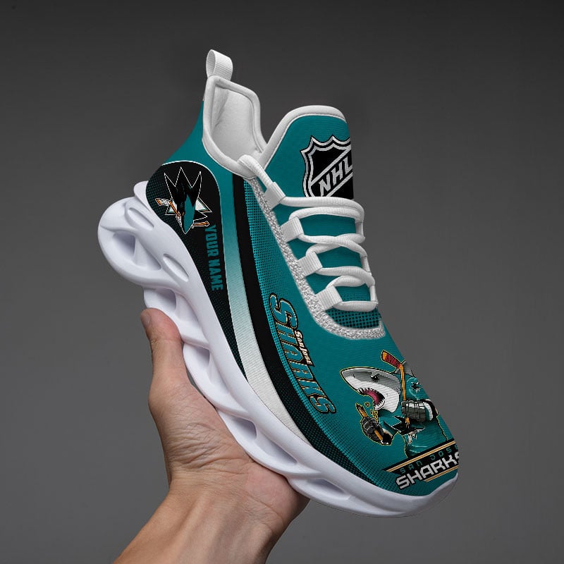 Ideafootwear San Jose Sharks Max Soul Shoes Sneakers For Men And Women 2
