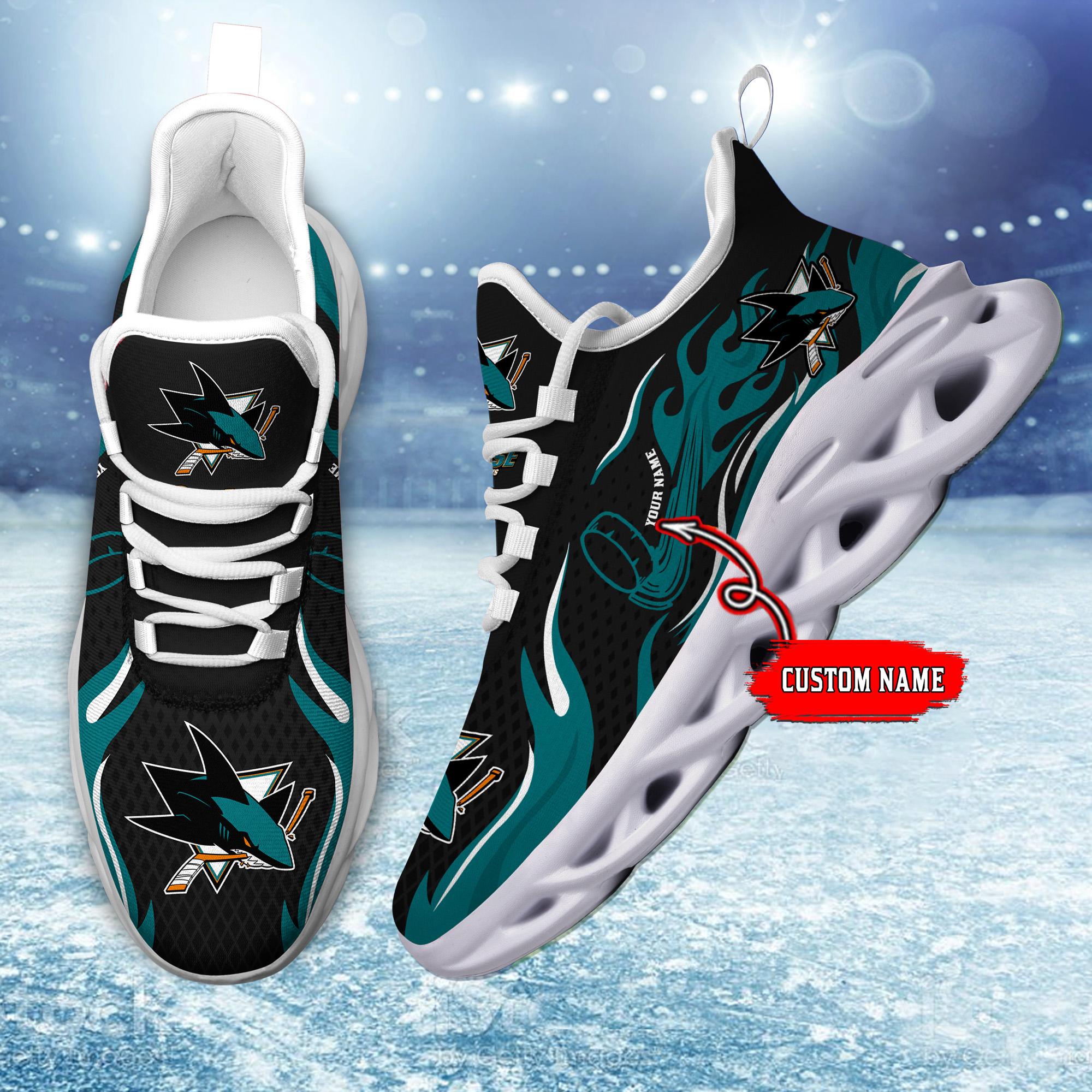Ideafootwear San Jose Sharks Max Soul Shoes Sneakers For Men And Women 3