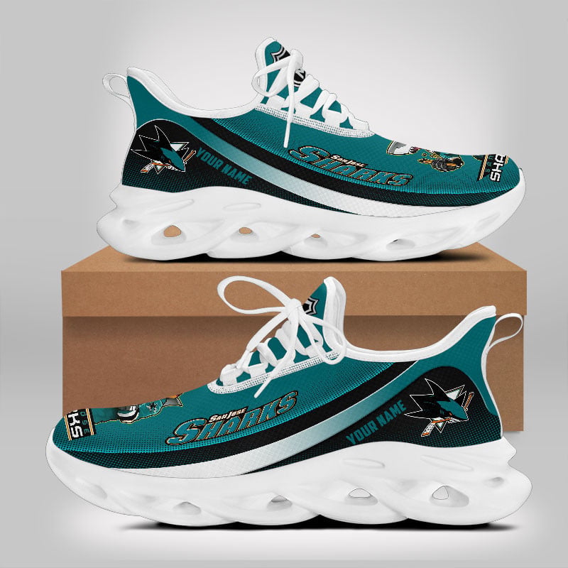 Ideafootwear San Jose Sharks Max Soul Shoes Sneakers For Men And Women 2