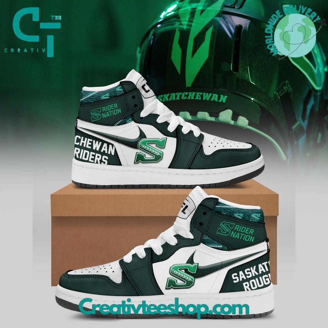 Ideafootwear Saskatchewan Roughriders AJ1 High Sneakers Shoes For Men And Women 2