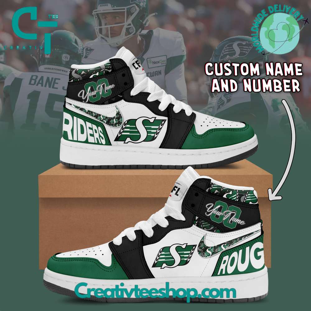 Ideafootwear Saskatchewan Roughriders AJ1 High Sneakers Shoes For Men And Women 1