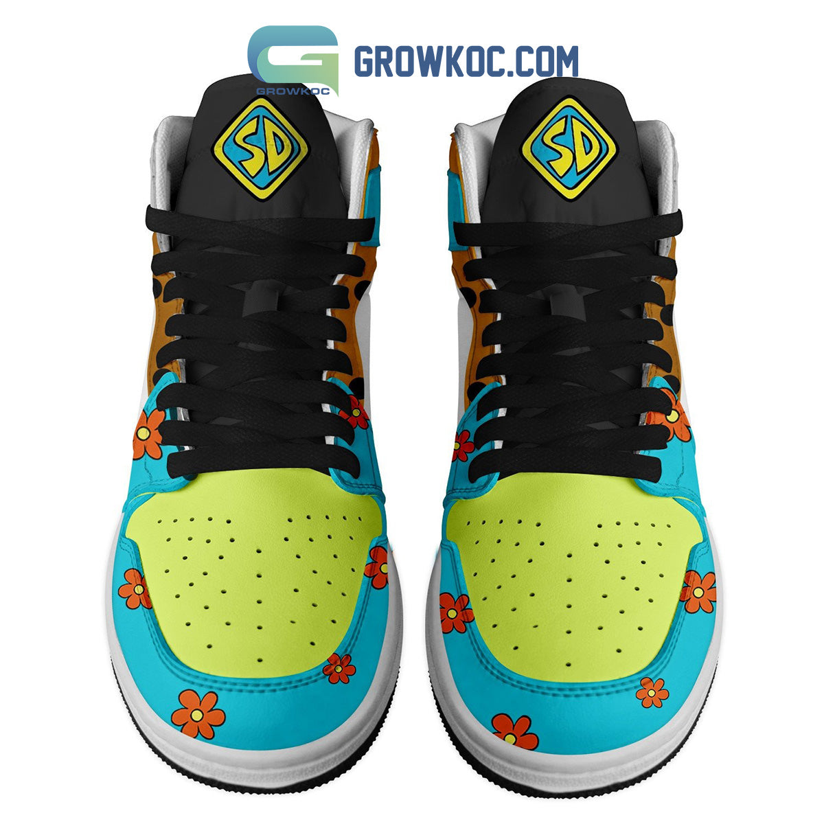 Ideafootwear Scooby Doo AJ1 High Sneakers Shoes For Men And Women 3