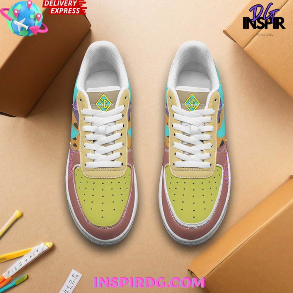 Ideafootwear Scooby Doo Mystery Machine Air Low-Top Sneakers Shoes For Men And Women 1