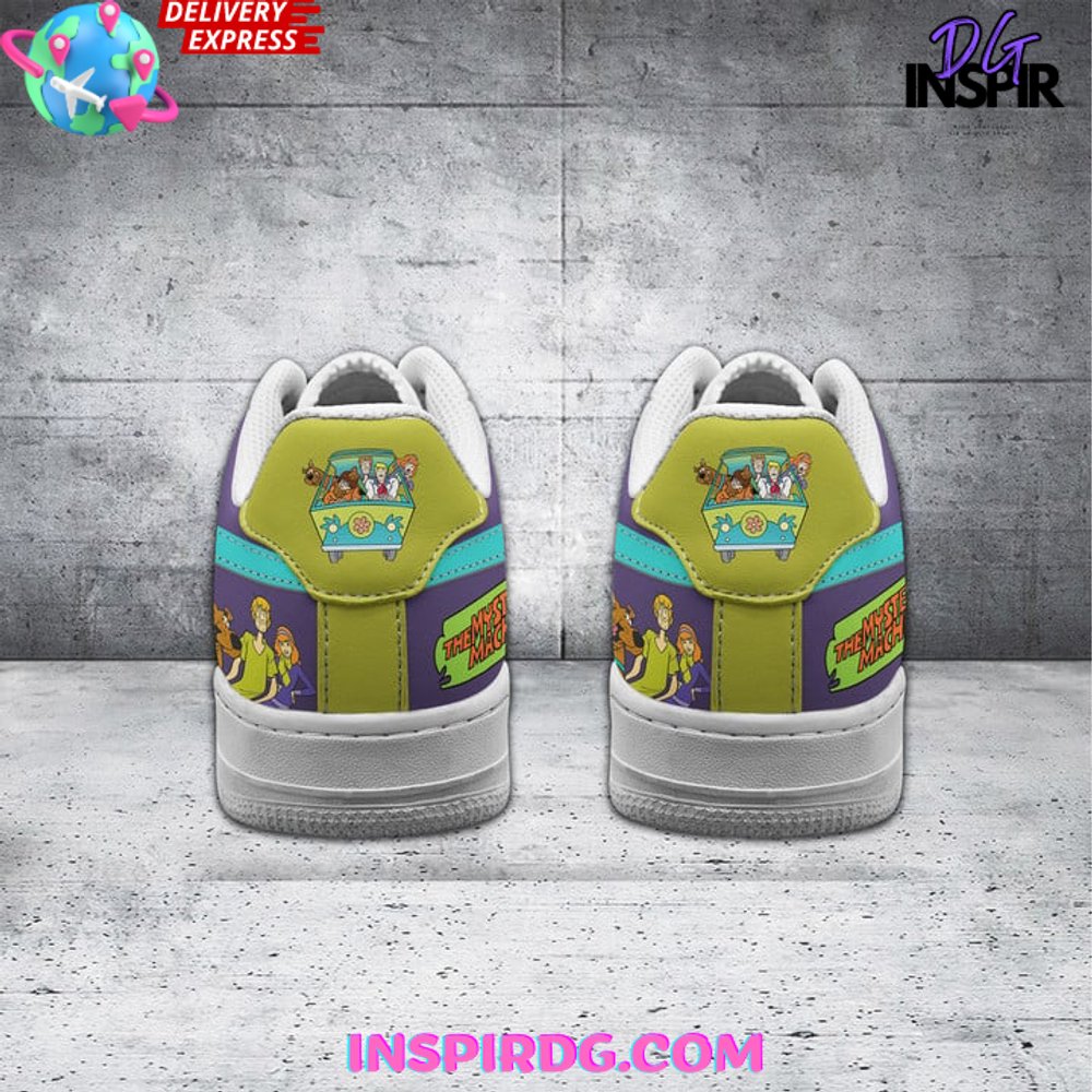 Ideafootwear Scooby Doo Mystery Machine Air Low-Top Sneakers Shoes For Men And Women 1