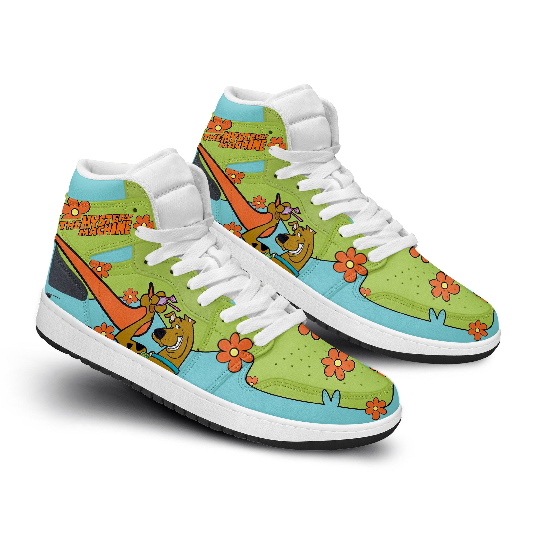 Ideafootwear Scooby-Doo AJ1 High Sneakers Shoes For Men And Women 4